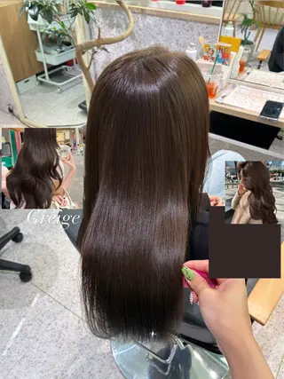 ロング カラー 艶カラー&カット/ ほんだあみ (♡)のヘアスタイル