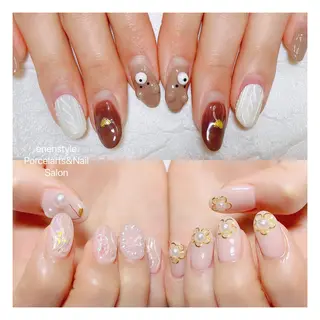 ミディアム ネイル 🐾enen style 🐾のネイルデザイン