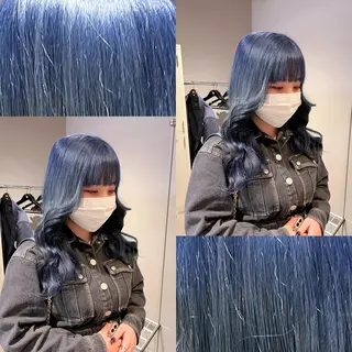 セミロング カラー ヘアアレンジ 🩵 JURI🩵のヘアスタイル