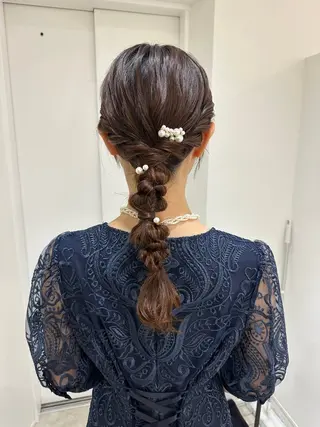 セミロング ヘアアレンジ レイヤー/ヘアセット 💐nao.のヘアスタイル