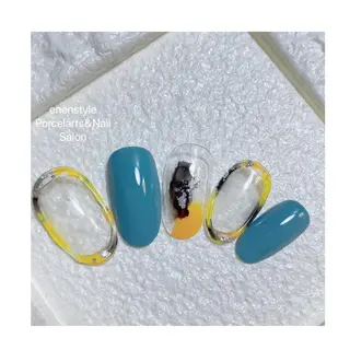 ミディアム ネイル 🐾enen style 🐾のネイルデザイン