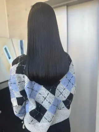 セミロング カラー パーマ ヘアアレンジ 透明感カラー✂︎ /縮毛矯正/YUKAのヘアスタイル
