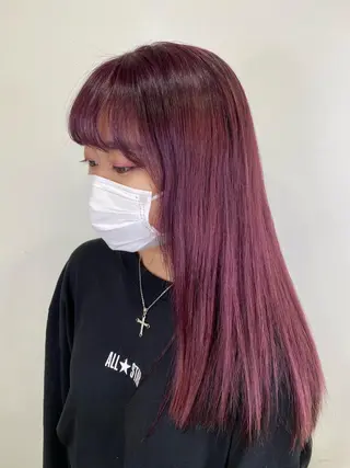 ロング カラー ヘアアレンジ TSUNA 🌙 Lim 五反田のマツエク・マツパデザイン