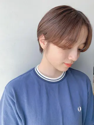 ショート カラー ボブパーマコテ巻き風 パーマNo1深江秀平のヘアスタイル