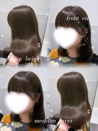 ミディアム カラー ヘアアレンジ ・˚✧すずね˚✧* ♡のヘアスタイル