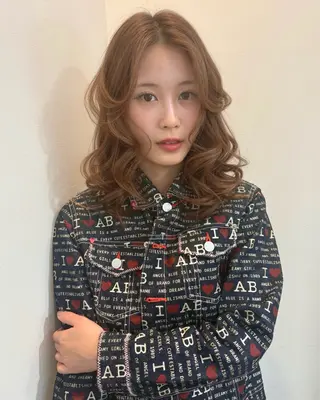 セミロング カラー kanami/ 中崎町美容室のヘアスタイル