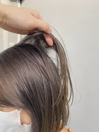 セミロング カラー ボブパーマコテ巻き風 パーマNo1深江秀平のヘアスタイル