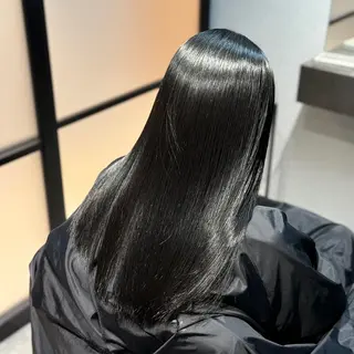 ロング パーマ 髪質改善Ⅰ透明感 艶カラーⅠたつやのヘアスタイル