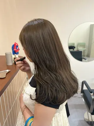 ミディアム カラー ヘアアレンジ ハル🌸柔色/ ブリーチなし/艶髪のヘアスタイル