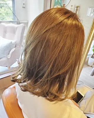 ミディアム カラー spa hair ark 富井直美のヘアスタイル