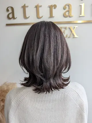 ミディアム 🌿attrait ANNEX個室サロンのヘアスタイル