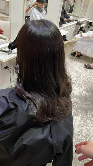 セミロング 💍モテる艶髪 透明感カラー💖のヘアスタイル