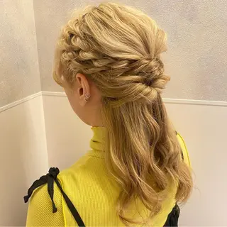 セミロング カラー ヘアアレンジ 川崎/矢向/カット/ カラー/アズミ🍒のヘアスタイル
