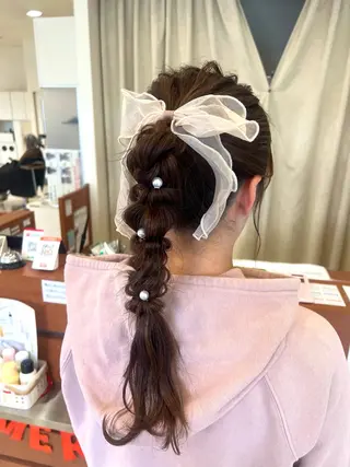 セミロング ヘアアレンジ LiTA 友田未来のヘアスタイル