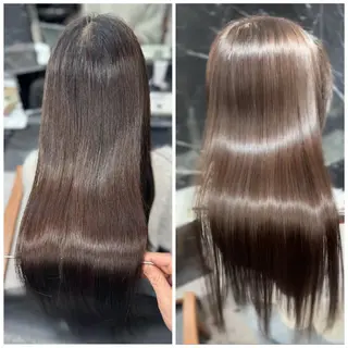 ロング JIN|朝楽になる 乾かしただけで極艶髪のヘアスタイル