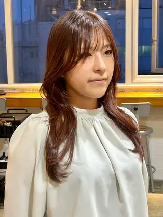 セミロング カラー ナチュラル大人っぽい スタイル MAORIのヘアスタイル