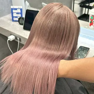 カラー Yoshiいろあそび 八王子/ハイトーンのヘアスタイル