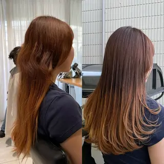 ロング カラー 似合わせカットカラー ・パ—マ✨ちえのヘアスタイル