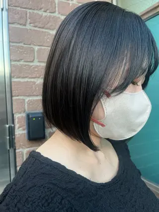 セミロング カラー パーマ 久木原 ゆりのヘアスタイル