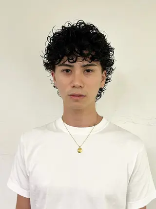 ショート パーマ メンズ 海外風スタイル Gakutoのヘアスタイル