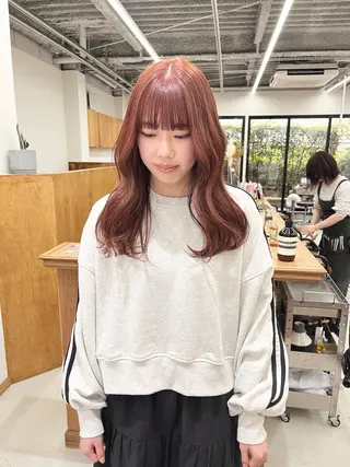 ロング カラー ヘアアレンジ ena/ブリーチなし 透明感・レイヤー🎀のヘアスタイル