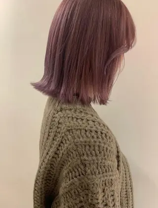 ミディアム カラー ヘアアレンジ 憧れの艶ハイトーンへ 🌙サイダサキのヘアスタイル