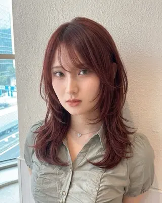 セミロング 表参道/ウルフカット /ナチュラルウルフのヘアスタイル