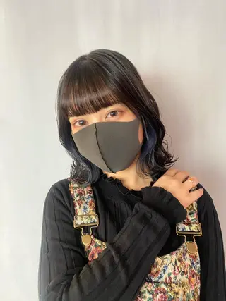 ミディアム カラー TAI透明カラー 柔らかい縮毛矯正のヘアスタイル