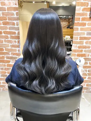 ロング コテ巻き風パーマ サトウタケル 表参道のヘアスタイル