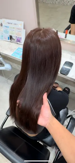 ロング 田中俊　縮毛矯正 髪質改善のヘアスタイル
