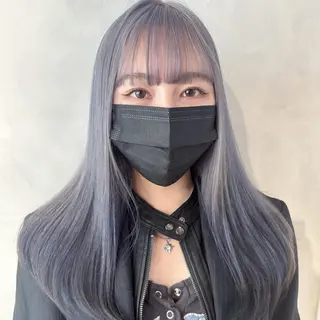 セミロング カラー デザインカラー/パー マ🦖外岡咲希🦖のヘアスタイル