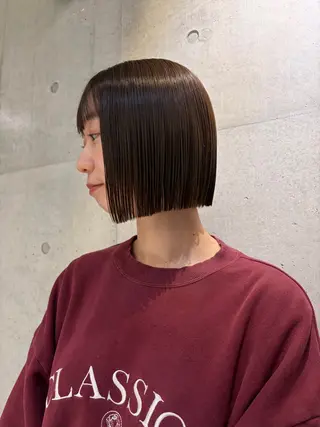 ショート カラー ヘアアレンジ ボブ艶モテカラー🫧 カリンのヘアスタイル