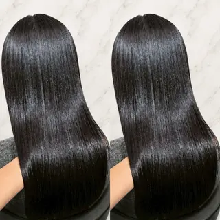 ロング 天神最安値エクステ カラーレイヤーカットのヘアスタイル