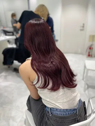 ロング カラー ヘアアレンジ ♥️暖色支持多数 ♥️銀座 mioのヘアスタイル