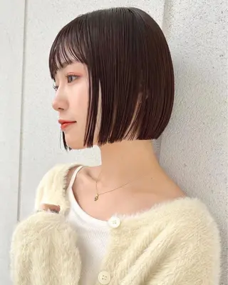 ショート カラー ヘアアレンジ ボブ指名1位/パツッ とボブ/似合わせのヘアスタイル
