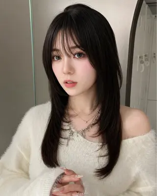 ロング 似合わせレイヤー🌟 巻ける縮毛矯正みつきのヘアスタイル