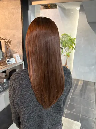 ロング 髪質改善ストレート/ 透明感カラー🥣🤍のヘアスタイル