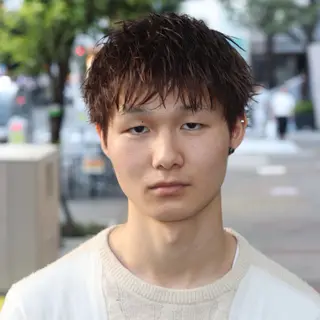 ショート カラー メンズ joh/メンズ/ ブリーチ/矢場町のヘアスタイル