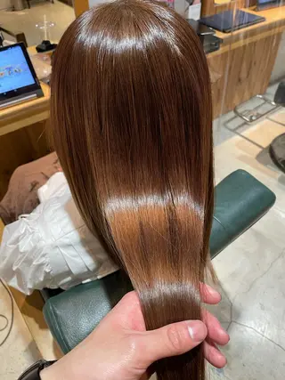 ロング 髪質改善韓国レイヤー カット内田智大のヘアスタイル