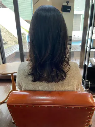 セミロング パーマ 髪質改善 yuikaのヘアスタイル