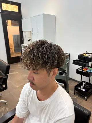 パーマ メンズ メンズパーマ×カラー ×新宿　　裕世のヘアスタイル