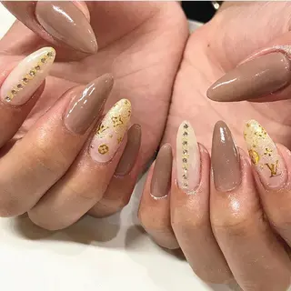 ネイル 渋谷／チップ長さ出し 👑アプレgel-xのネイルデザイン