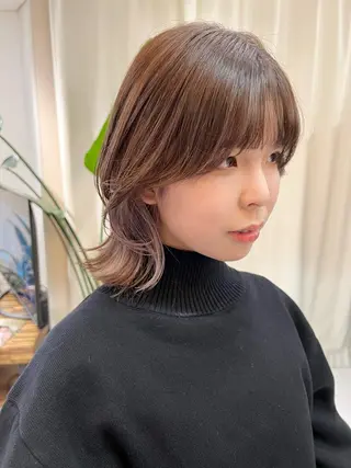ミディアム カラー 【韓国風くびれヘア】 joule小木曽輝のヘアスタイル