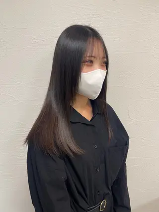 ロング 縮毛矯正 池田勇一のヘアスタイル