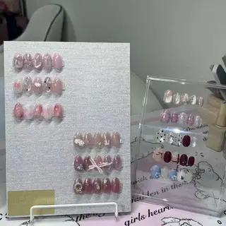 ネイル ネイル💕& まつ毛パーマのネイルデザイン