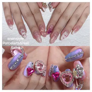 ミディアム ネイル 🐾enen style 🐾のネイルデザイン