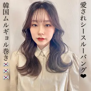 セミロング レイヤー/顔周り 田山 穂波のヘアスタイル