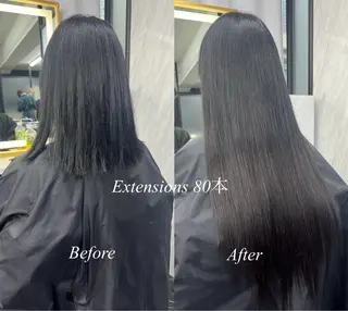 ロング カラー シールエクステ特化 ハイトーン、NANAのヘアスタイル