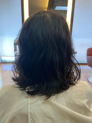 ミディアム パーマ ヘアアレンジ 韓国好き🇰🇷 美容師MIKUのヘアスタイル