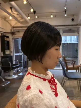 ショート さくら/カラー/ レイヤー/銀座໒꒱のヘアスタイル